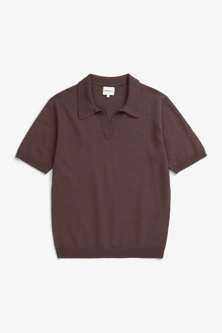 Norse Projects - Anholt cotton paper polo - Shale