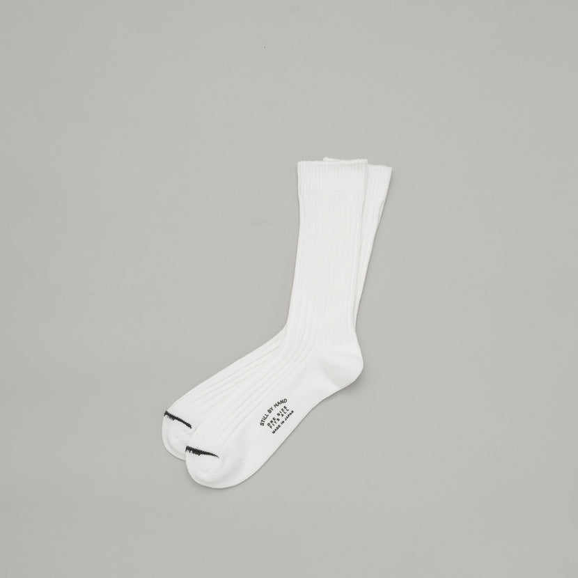 Still by Hand - BMP cotton socks - White