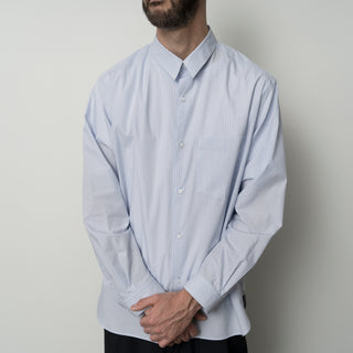 Still by Hand - Regular collar shirt - Grey stripe