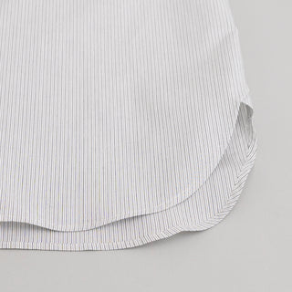 Still by Hand - Regular collar shirt - Grey stripe