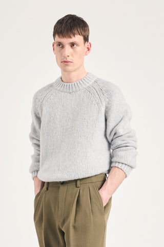 Norse Projects - Birger Wool Raglan - Light Grey Melange