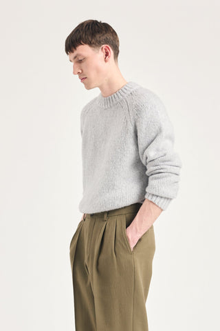 Norse Projects - Birger Wool Raglan - Light Grey Melange