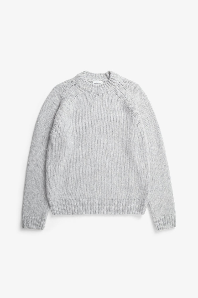 Norse Projects - Birger Wool Raglan - Light Grey Melange