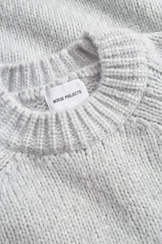 Norse Projects - Birger Wool Raglan - Light Grey Melange