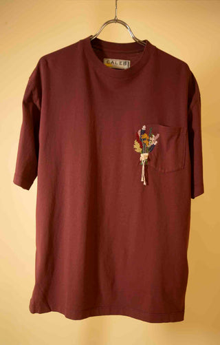 T-shirt brodé Buttercut - Bordeaux