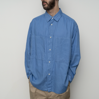 Still by hand - Garment-dye over shirt - Sky blue