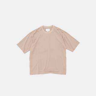 Still by hand - Knitted rib T-shirt - Sand beige