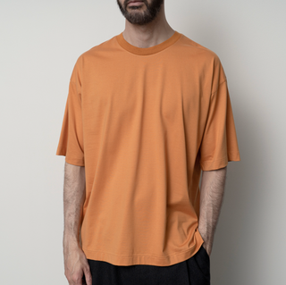 Still by hand - Knitted Rib T-shirt - Orange
