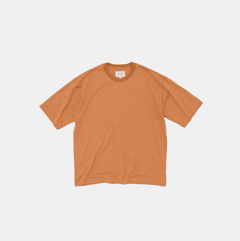 Still by hand - Knitted rib T-shirt - Orange