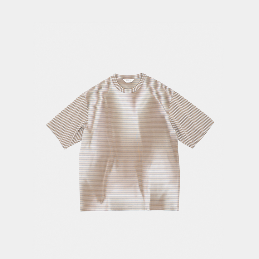 Still by hand - Striped T-shirt - Beige