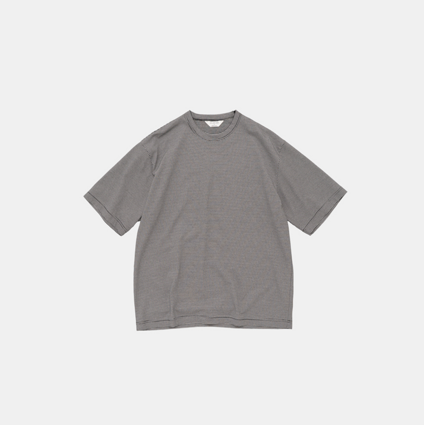 Still by hand - Striped T-shirt - Grey