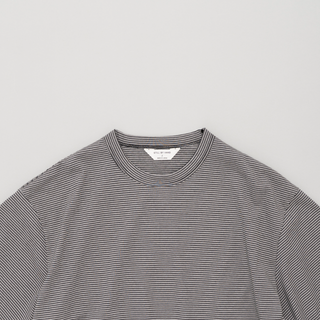 Still by hand - Striped T-shirt - Grey