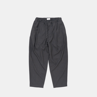 Still by hand - Summer wool wide pants - Charcoal