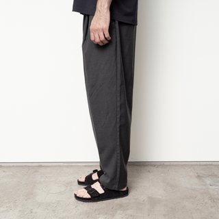 Still by hand - Summer wool wide pants - Charcoal