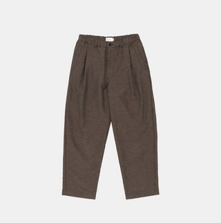 Still by hand - Mixed color 1 pleat pants - brown