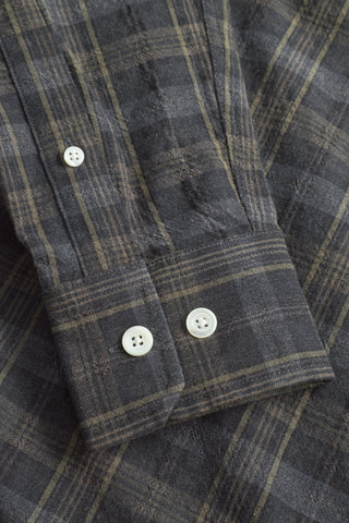 Norse Projects - Ole Oversized Wool Check Shirt - Charcoal Grey