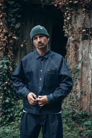 LATER... - Veste Dune Denim - Bleu Nuit
