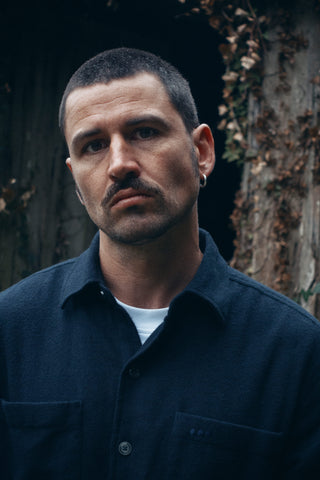LATER... - Surchemise Casual Flanelle - Marine