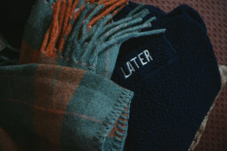 LATER... - Écharpe Tartan - Orange & Vert