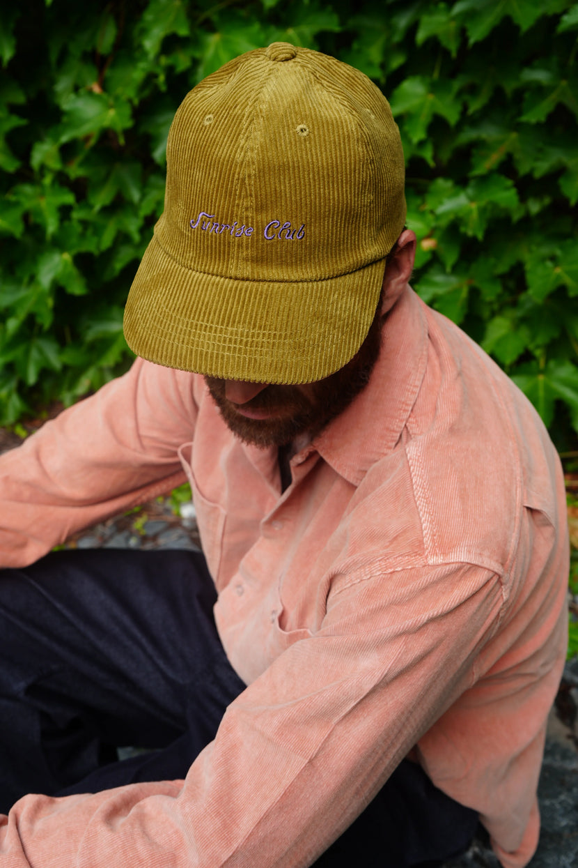 Corduroy Sunrise Club Cap - Olive