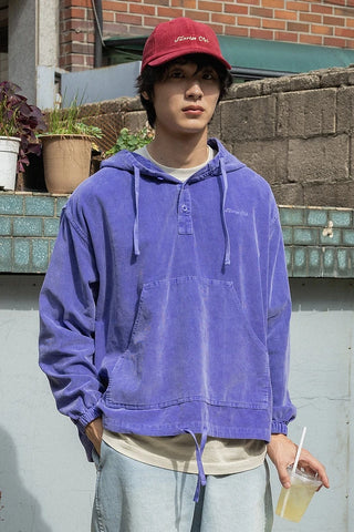 Pigment Corduroy Anorak - Purple