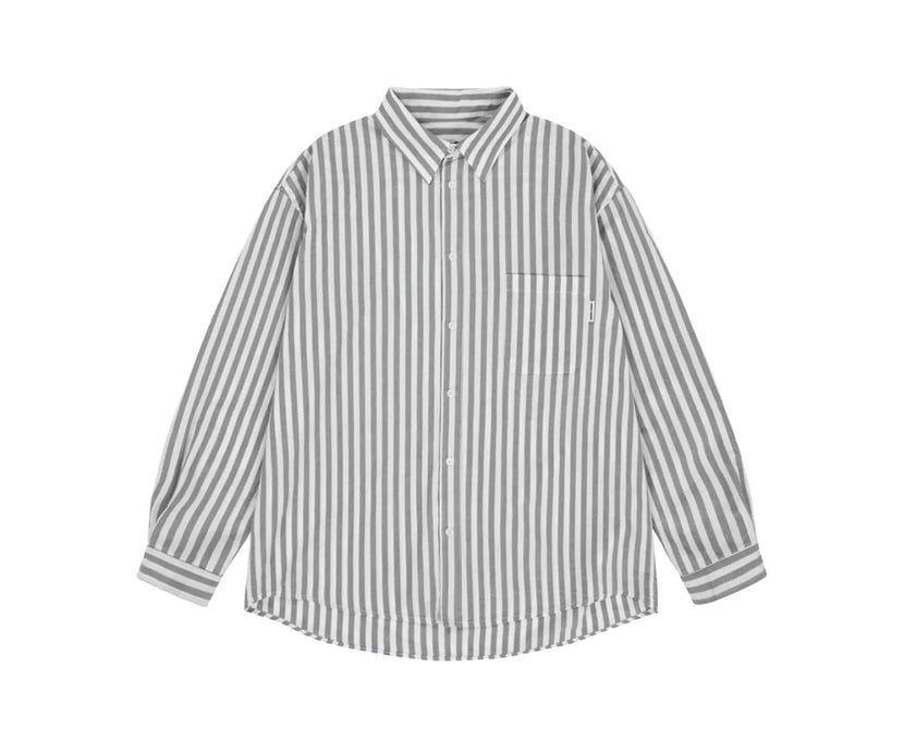 Kappy - Melange Strip Shirt - Gray
