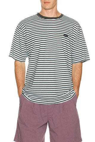 Kappy - Indigo Stripe Half T-shirt - Light blue