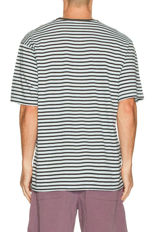 Kappy - Indigo Stripe Half T-shirt - Light blue