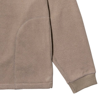 Fleece Waffle Button Anorak - Beige