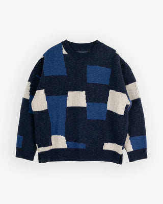 Eat Dust - Round Neck wool sweater - Blue
