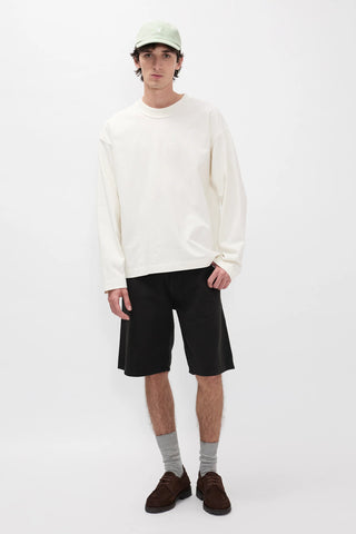 Isefjord Compact Cotton LS T-shirt - Ecru