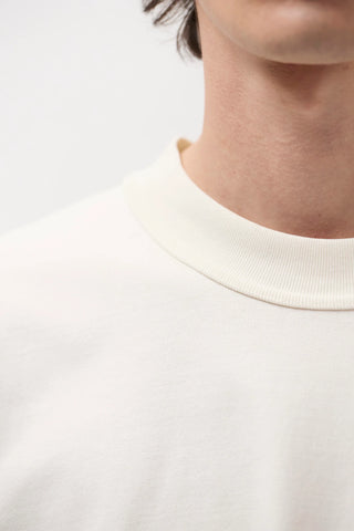 Isefjord Compact Cotton LS T-shirt - Ecru