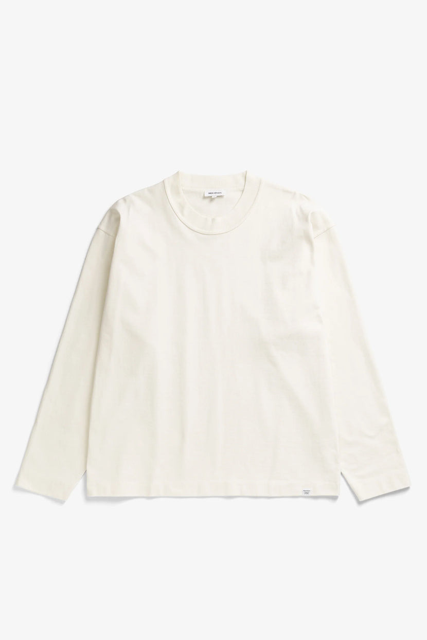 Isefjord Compact Cotton LS T-shirt - Ecru