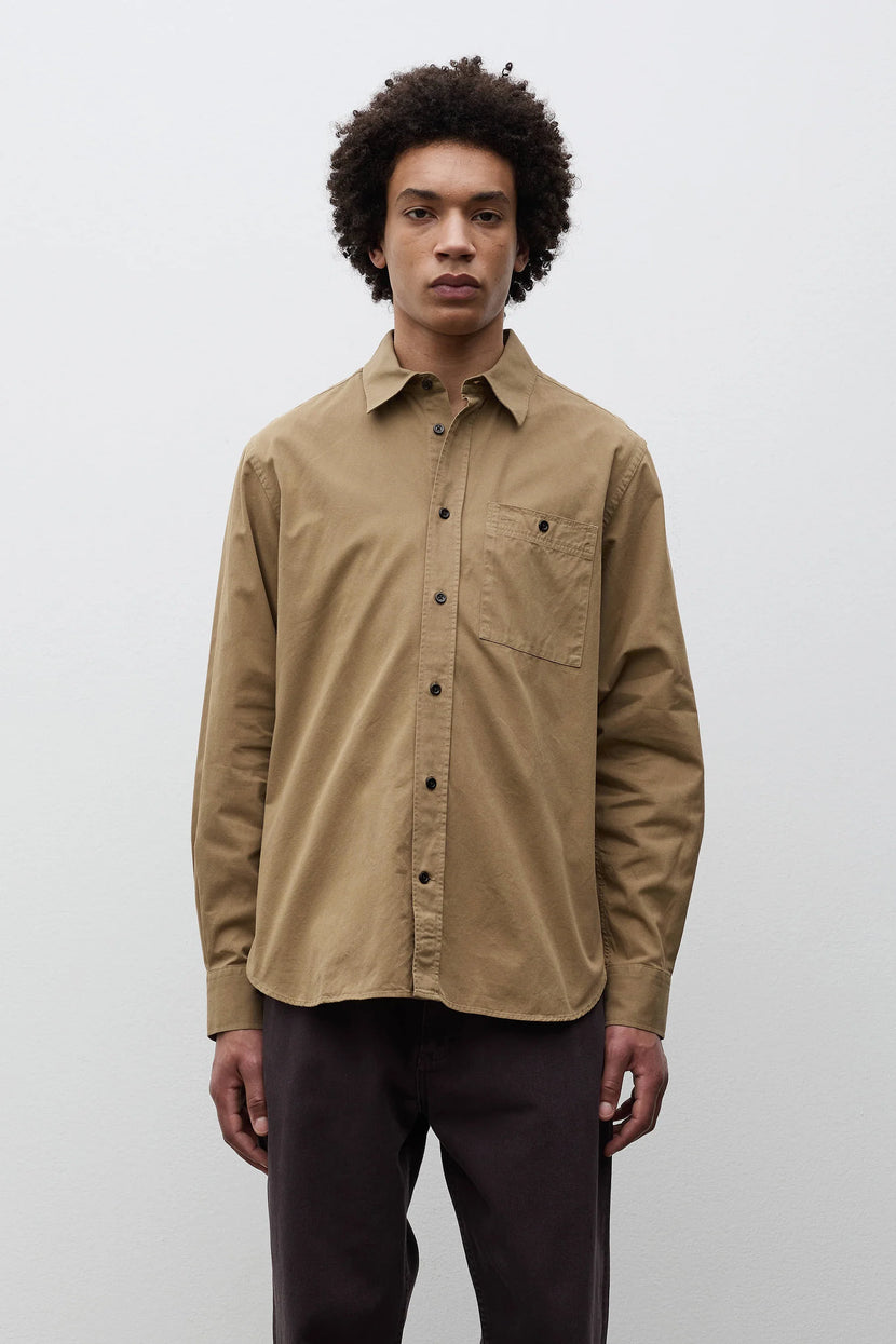 Kongshoved Cotton Twill GMD Relaxed Shirt - Lead Grey