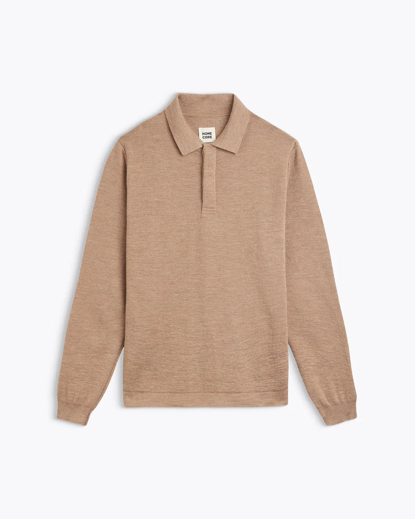 Homecore - Nemesis Long Sleeves Merino Polo - Beige