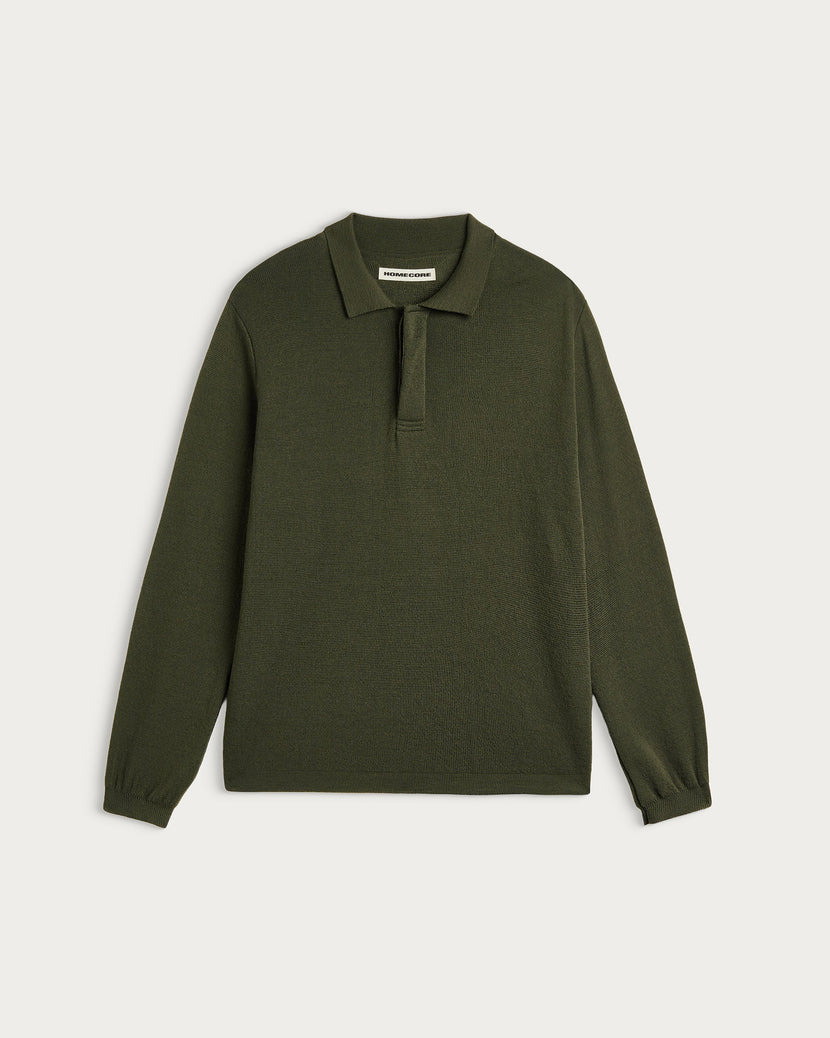 Nemesis Merino Polo - Khaki