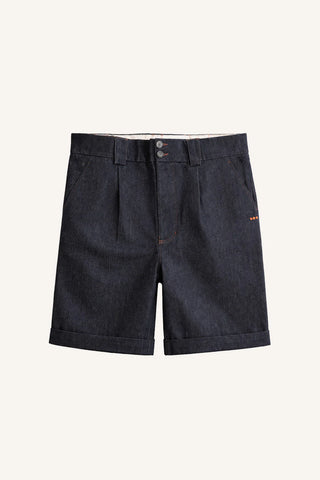 Later - Bermuda denim brut - bleu nuit