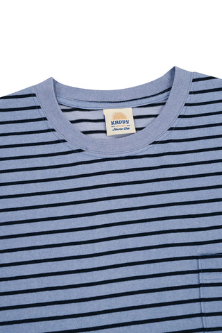 Pigment Stripe Long Sleeve - Blue