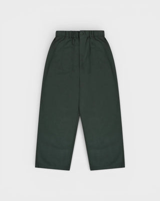 Kappy - Pintuck Wide Chino Pants - D.Green