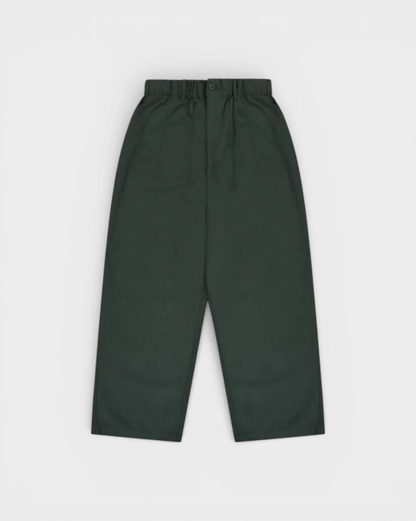 Kappy - Pintuck Wide Chino Pants - D.Green