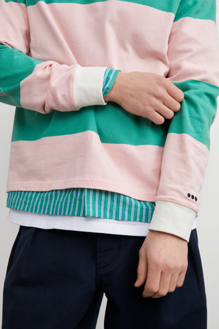 Later - Polo rugby - Rose et vert
