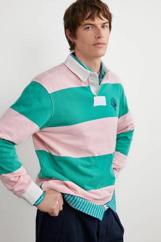 Later - Polo rugby - Rose et vert