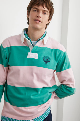 Later - Polo rugby - Rose et vert