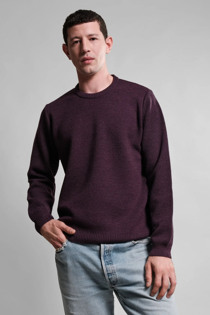 Youri Pull Col Rond - Prune
