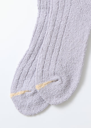 Rototo - R1613 Recycled Cotton Boucle Crew Socks - Pale Blue