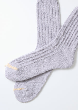 Rototo - R1613 Recycled Cotton Boucle Crew Socks - Pale Blue