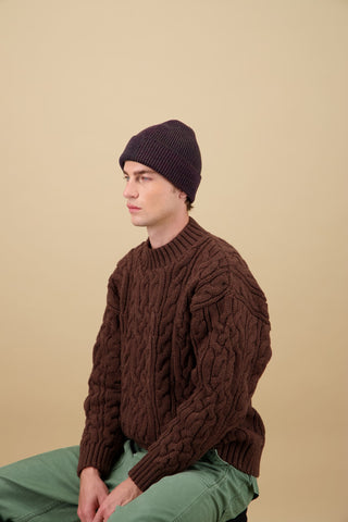 Nitto Knitwear - Ara chiné Bordeaux/kaki