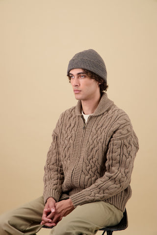 Nitto Knitwear - Ara chiné Taupe/kaki
