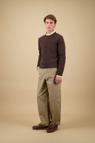 Nitto knitwear - Youri col rond - Marron