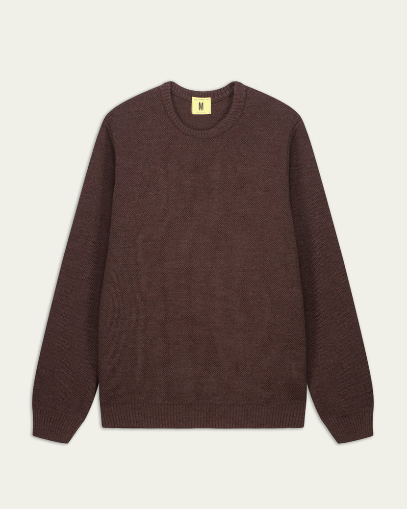 Nitto knitwear - Youri col rond - Marron